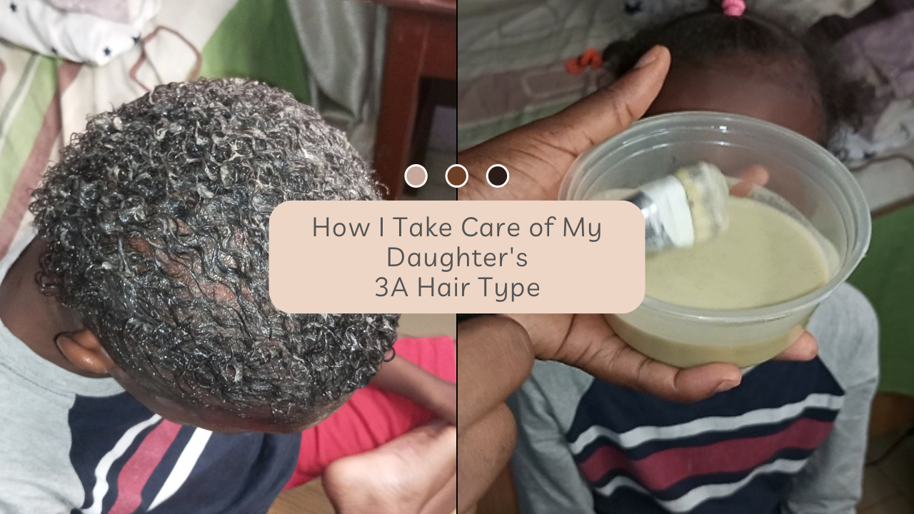 how I take care of my daughter’s 3A curly hair type