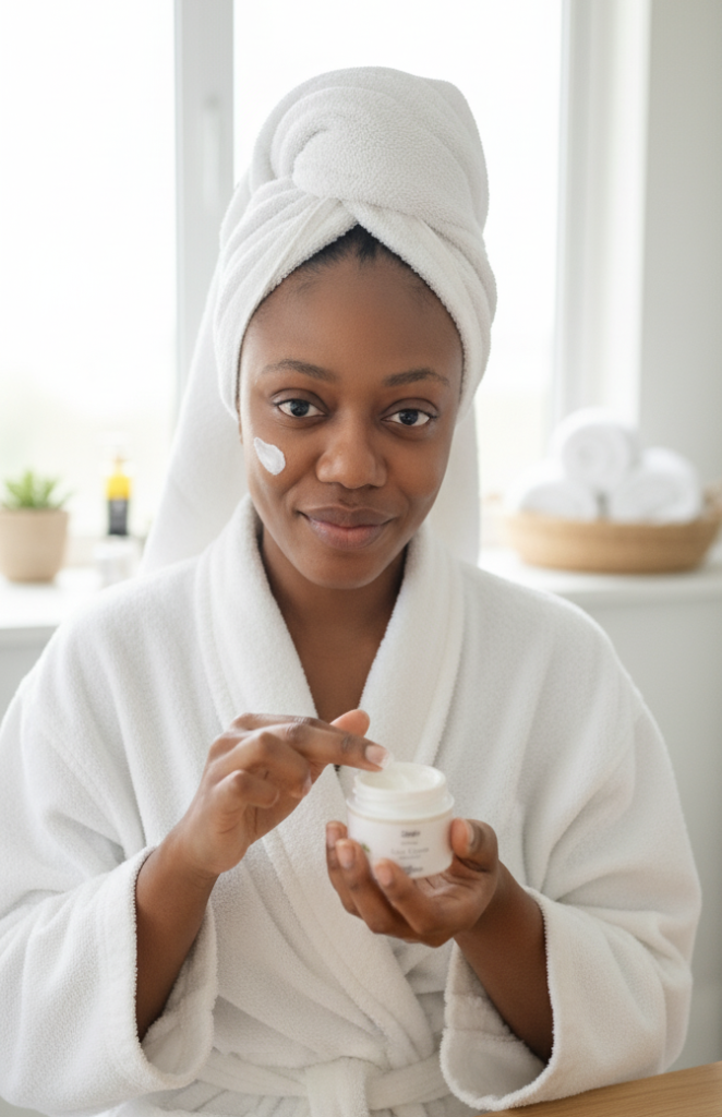 face care routine using Daallu skincare products