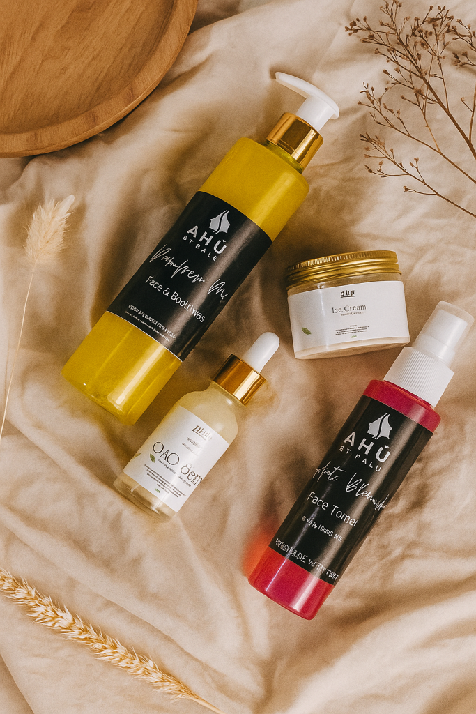 face care routine using Daallu skincare products